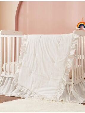 Bohemian Ruffled Crib Skirt